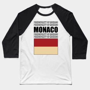 Flag of Monaco Baseball T-Shirt